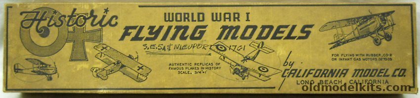 California Model Co 1/16 SE-5a Scout and Nieuport 17 C-1 Wood Flying Airplanes plastic model kit